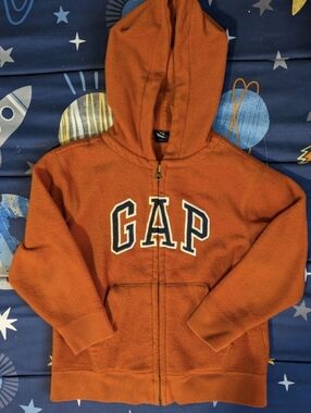 GAP Orange Kids Hooded Fleece Sweatshirt